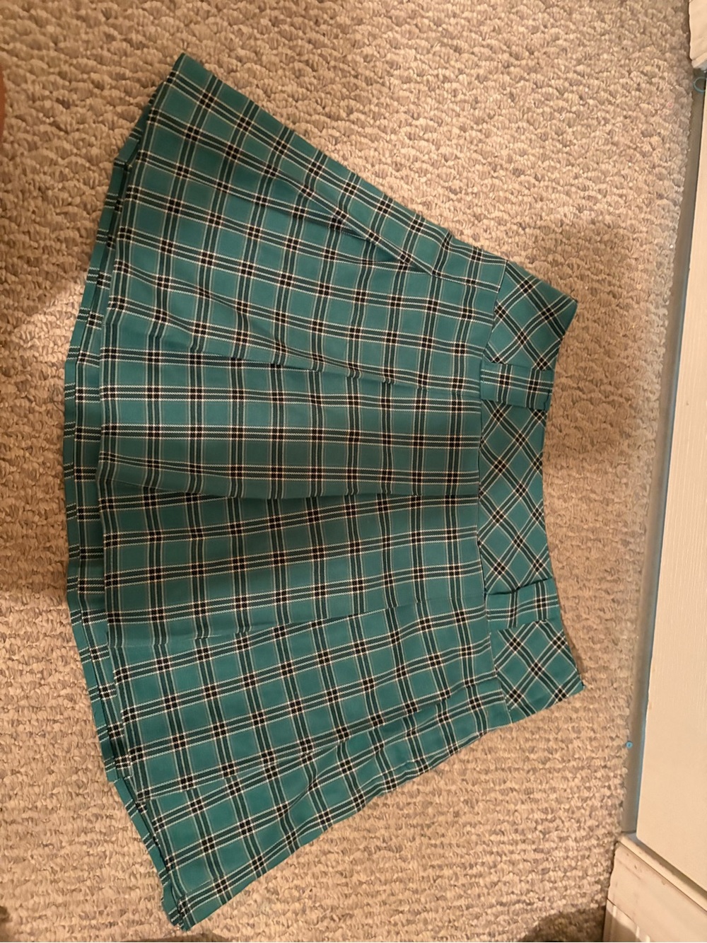 wild fable Teal Plaid A-Line Skirt